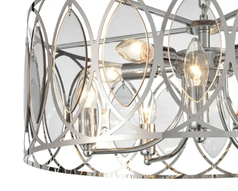 Подвесная люстра Vele Luce Angela VL3153P10 (220V, на цепи, свеча, круглые)