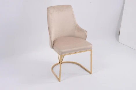 Стул обеденный Сиена MC885-BG-2, 62х57х90 см, бежевый/глянцевое золото IST-CASA