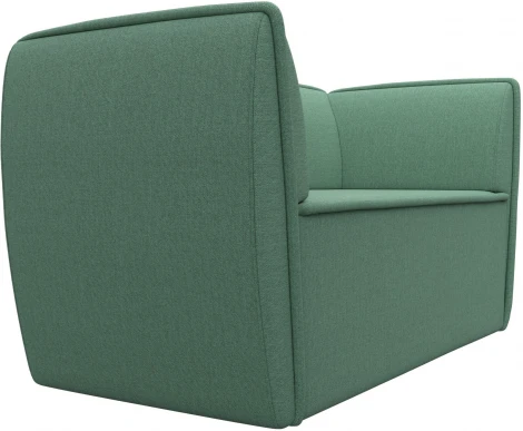 Диван кухонный прямой Бергамо 2-х местный (Зеленый/Рогожка) Лига Диванов арт.123703