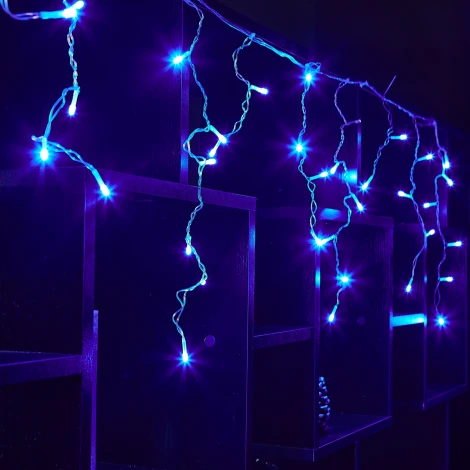 Бахрома светодиодная, 2м. 48 светодиодов, синий свет Uniel ULD-B2005-048/DTA BLUE IP20