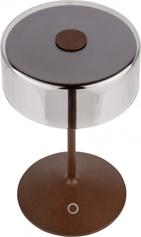 Интерьерная настольная лампа светодиодная с аккумулятором Ubiqua Crystal 332109 (регулировка яркости, сенсорный выключатель, IP54)