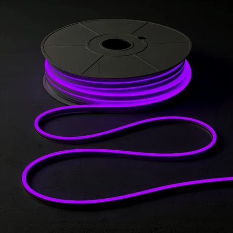 Односторонний Гибкий Неон 6х12мм Фиолетовый 12В, IP65 Laitcom FR-23528