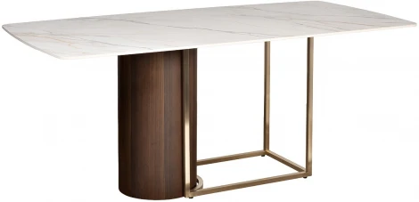 Стол обеденный иск.камень белый 180*90*75см Garda Decor арт.76AR-21100