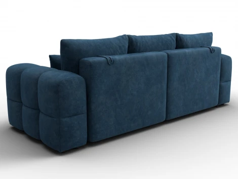 Диван прямой Лига-110 НПБ (ДВП,ДСП,ЛДСП,Брус,Фанера,Велюр/Синий) Лига Диванов 136507