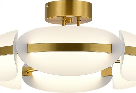 Потолочная люстра на штанге ST Luce Etoile SL1304.302.45 латунь/белый LED 1*45W 3000K (220V, круглые)