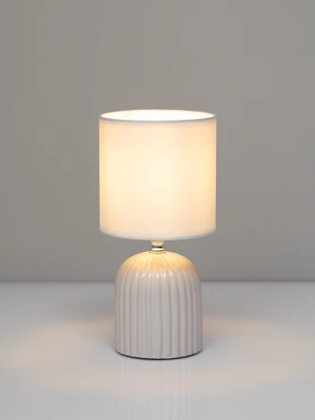 Настольная лампа Rivoli May 7548-501 1 х Е14 40 Вт керамика белая с абажуром