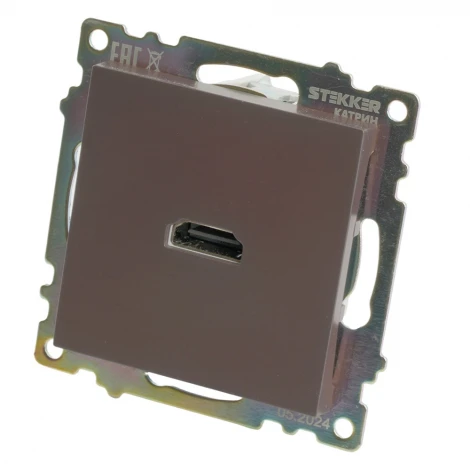 Розетка HDMI (шоколад) Stekker Катрин 50064