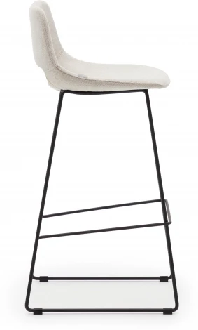 Zahara Барный стул бежевый с черными стальными ножками 76 см La Forma (ex Julia Grup) арт.148498