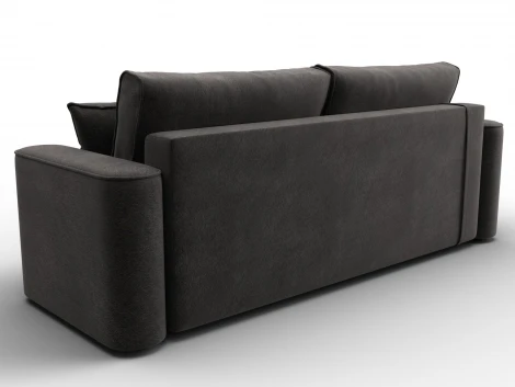 Диван прямой Лига-118 НПБ (ДСП,ЛДСП,Брус,Фанера,Велюр/Темно-коричневый) Лига Диванов 137079