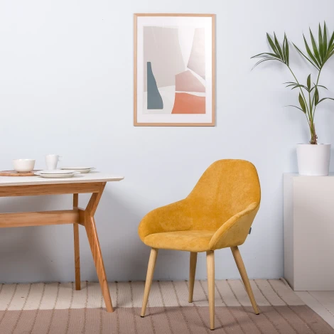 Стул Kent Желт/Натуральный Дуб R-Home арт.4101190h_ЖелтНДуб