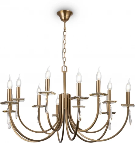 Подвесная люстра Freya Forte FR1006PL-12G (220V, на цепи, свеча)