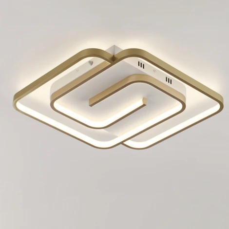 Потолочная большая люстра Lumion Twist 8019/75CL шампань/белый металл/акрил LED 75W 220V 3000-6000K