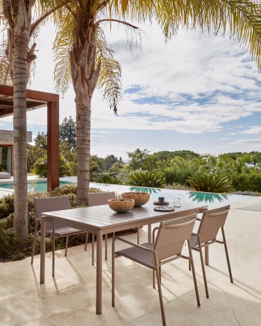 Zaltana Алюминиевый стул для улицы, окрашенный в коричневый матовый цвет La Forma (ex Julia Grup) арт.117352