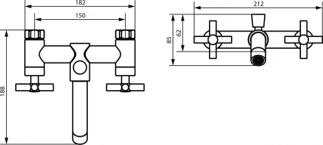 Смеситель Damixa RedBlu Neo Classic 281000000 для ванны с душем