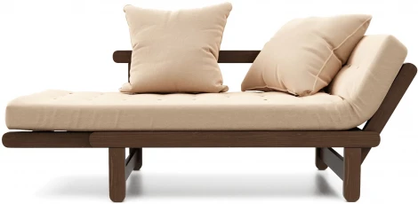 Кушетка Arsko Сламбер орех бежевый велюр