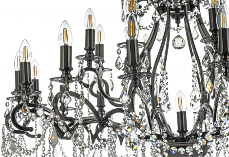 Подвесная большая люстра Dio D'Arte Isola E 1.1.24.600 NB (220V, на цепи, подсвечник, свеча)