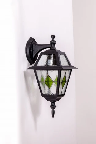 Уличный настенный фонарь Oasis Light FARO lead GLASS 91102/04 lgG Bl