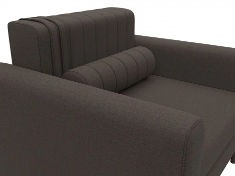 Кресло Лига-070 (ЛДСП,Брус,Фанера/Дерево/Рогожка/Коричневый) Лига Диванов 132543