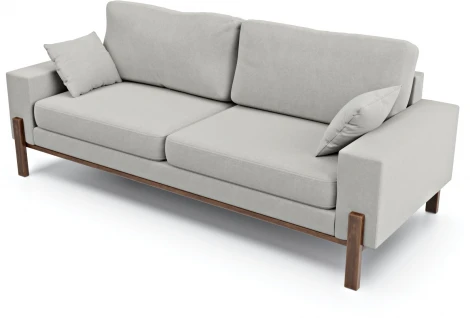 Диван Arsko прямой Хангель велюр серый