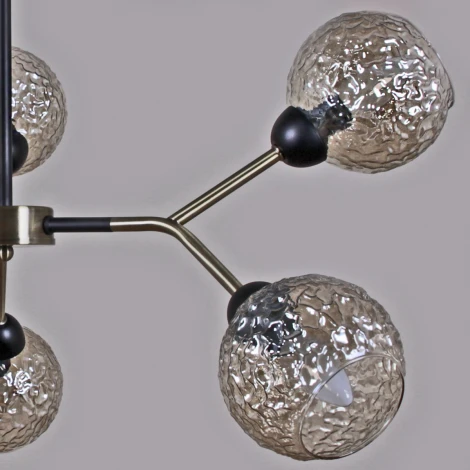 Потолочная люстра на штанге ILLUMICO IL0268-6PSQ-79 BK AB (220V)