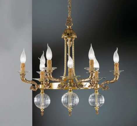 Подвесная люстра Nervilamp 575 575/9 (220V, на цепи, подсвечник, свеча)