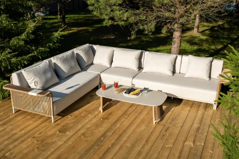 "Мальдивы" трансформирующаяся лаунж-зона из искусственного ротанга, цвет соломенный 4SIS арт.УТ-00007467