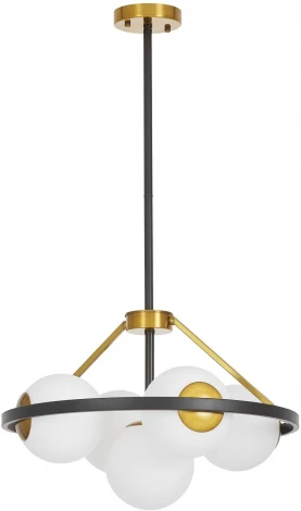 Потолочная люстра на штанге Lumina Deco Donzano LDP 8034-5 BK+WT