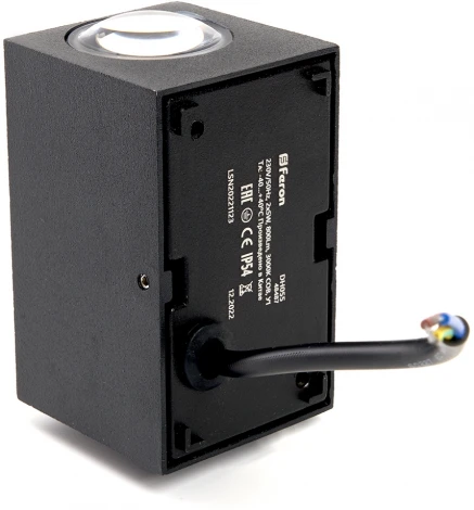 Архитектурная подсветка Feron Корфу 48486 DH055, 2*5W, 800Lm, 4000K, черный Бостон (LED, 220V, IP54)