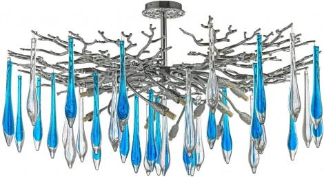 Потолочная люстра хрустальная на штанге Dio D`arte Tavenna Nickel Tavenna H 1.3.100.178 N (220V)