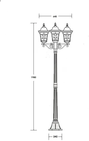 Наземный фонарь VENECIA 2L 91808LB Bl Oasis Light (220V, фонарь, IP44)