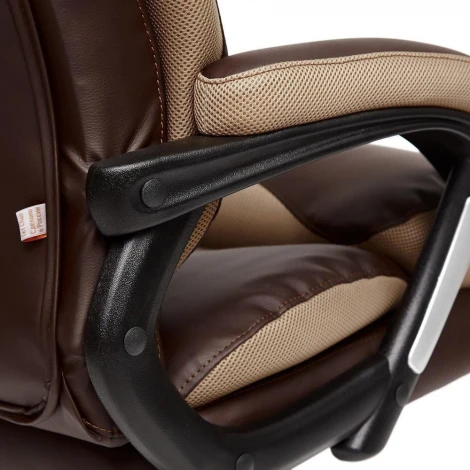 Кресло DUKE кож/зам/ткань, коричневый/бронза, 36-36/21 Tetchair 12905