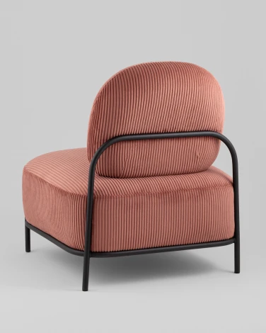 Кресло Стоун велюр рельефный коралловый Stool Group арт.УТ000039987