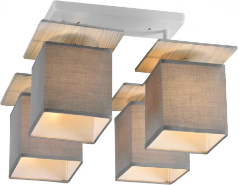 Люстра потолочная на штанге Argus 1129/4PL E27*60W White/Grey