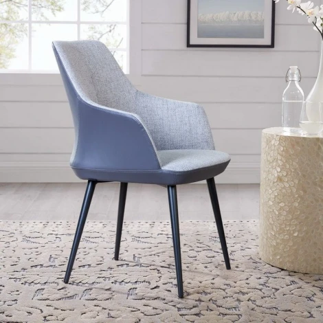 Стул с подлокотниками Top Concept Frank, рогожка комби серый