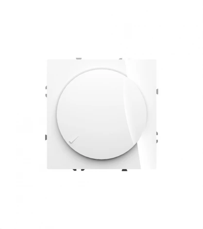 Диммер поворотно-нажимной 600 Вт (белый глянцевый) Voltum S70 VLS070301