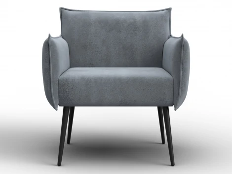 Кресло Лига-083 (Фанера/Металл/Велюр/Серый) Лига Диванов 132320