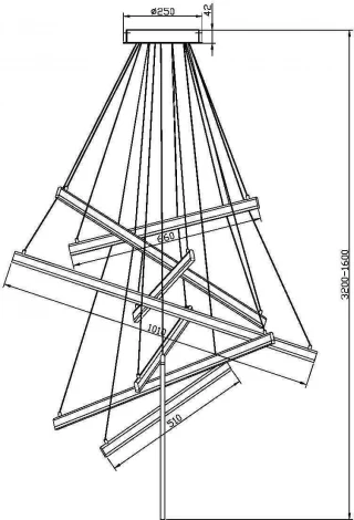 Подвесной светильник Maytoni Line MOD016PL-L96BK (LED, 220V, на тросе)