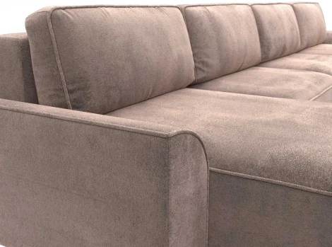 Диван п-образный Лига-048 НПБ лонг Лига Диванов (Велюр) арт.128355