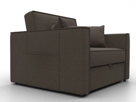 Кресло-кровать Лига-104 (80) (ЛДСП,Брус,Фанера,Рогожка/Коричневый) Лига Диванов 134843