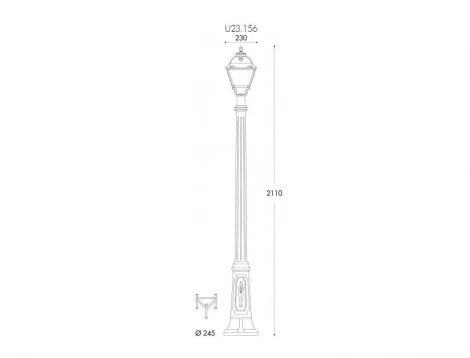 Светильник уличный наземный Fumagalli Gigi/Cefa U23.156.000.WYE27