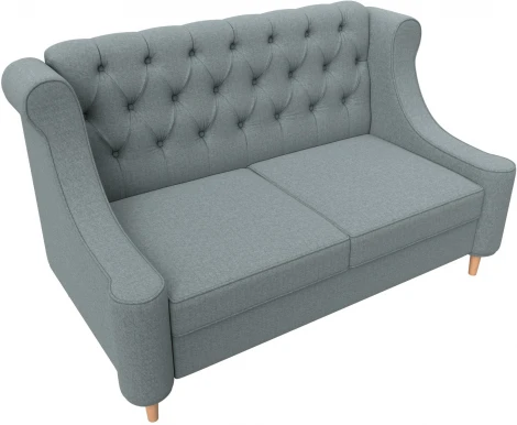 Диван кухонный прямой Бронкс (Серый/Рогожка) Лига Диванов арт.123733