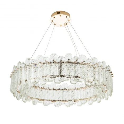 Подвесная люстра светодиодная хрустальная с пультом с регулировкой цветовой температуры Modelux MODELUX ML.350.800 GD