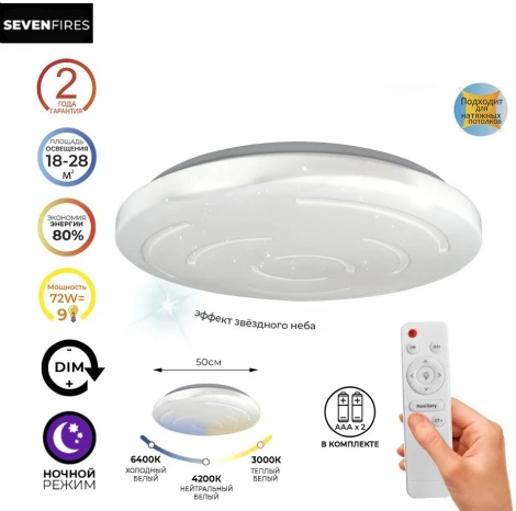 Потолочный светильник Seven Fires Бокари 45444.50.72.77