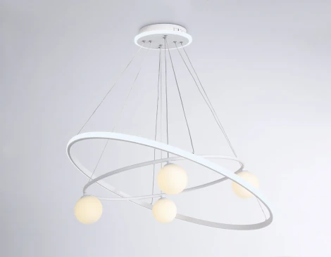 Подвесной светильник Ambrella Comfort FL66326 (регулировка яркости, LED, 220V, пульт управления, на тросе, шарики)