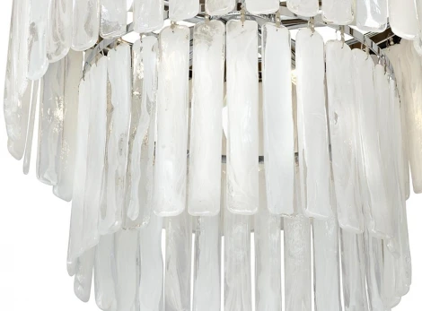 Подвесная люстра каскадная iLamp Ice 10529-5+1P CR (220V, хрусталь, на цепи)