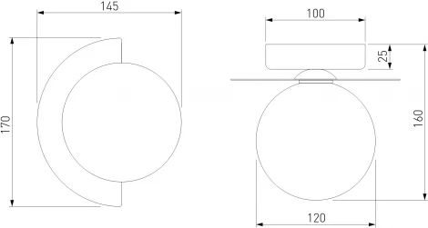 Настенный светильник Eurosvet Moity 70150/1 черный (220V, круглые)
