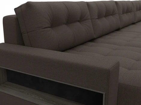 Диван п-образный с полками Лига-053 НПБ Лонг Лига Диванов (Рогожка) арт.128977