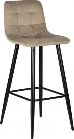 Стул барный DOBRIN NICOLE (черные матовые ножки, мокко велюр (108-104))
