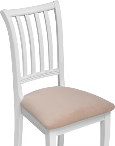 Деревянный стул Woodville Фрезино бежевый велюр / белый 515973