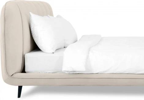 Кровать Amsterdam ОГОГО (арт.750822), (Велюр/Бежевый)